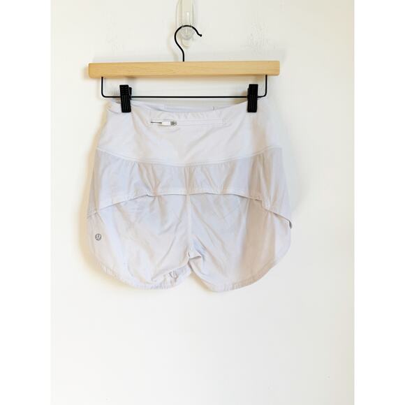 Lululemon WHITE Speed Up Mid Rishe Short 4" Size 0 - Picture 1 of 3